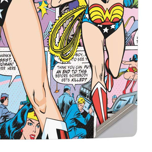 DC Comics Wonder Woman Comic Blast PS5 Slim Digital Edition Console Skin