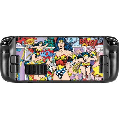 DC Comics Wonder Woman Comic Blast Steam Deck Handheld Gaming Computer Skin