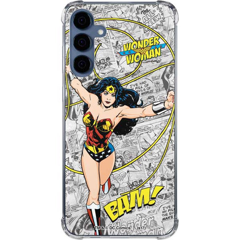 DC Comics Wonder Woman Classic Action Pose Galaxy A35 5G Clear Case