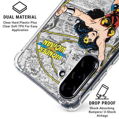 DC Comics Wonder Woman Classic Action Pose Galaxy A36 5G Clear Case