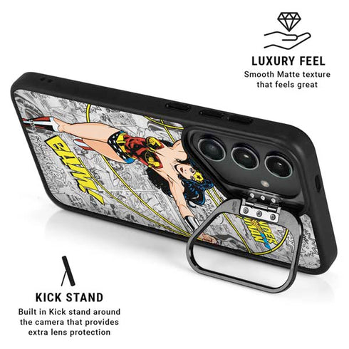 DC Comics Wonder Woman Classic Action Pose Galaxy S25 Kickstand Case