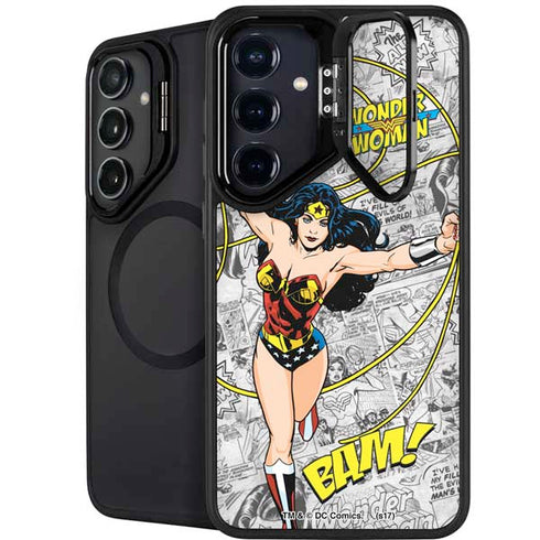 DC Comics Wonder Woman Classic Action Pose Galaxy S25 Plus Kickstand Case