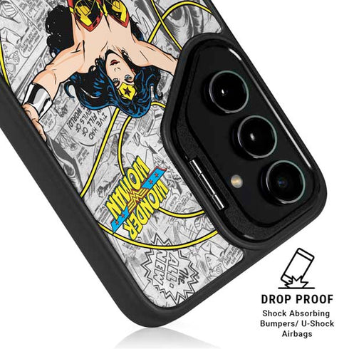 DC Comics Wonder Woman Classic Action Pose Galaxy S25 Ultra Kickstand Case