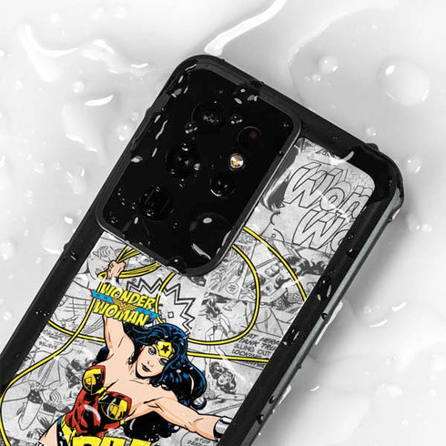 DC Comics Wonder Woman Classic Action Pose Galaxy S24 Ultra Waterproof Case