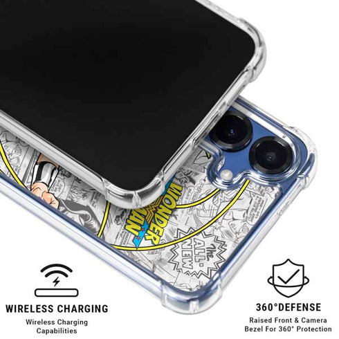 DC Comics Wonder Woman Classic Action Pose Galaxy S25 Clear Case