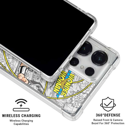 DC Comics Wonder Woman Classic Action Pose Galaxy S25 Ultra Clear Case