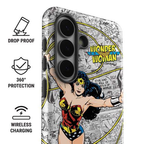 DC Comics Wonder Woman Classic Action Pose Galaxy S26 Impact Case