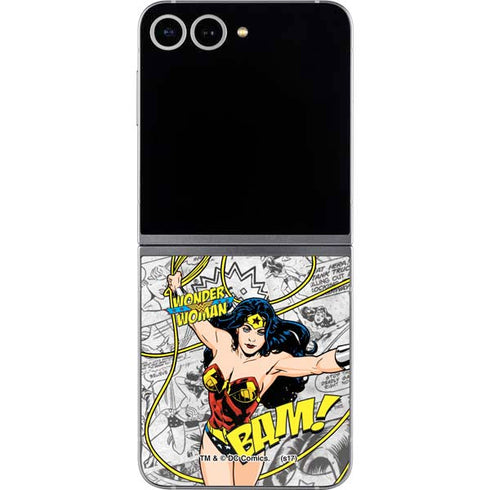 DC Comics Wonder Woman Classic Action Pose Galaxy Z Flip6 Skin