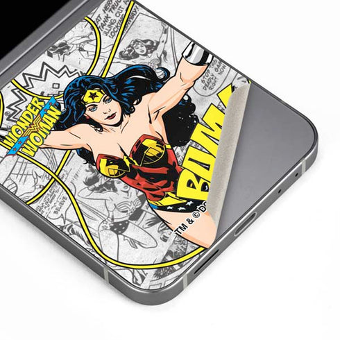 DC Comics Wonder Woman Classic Action Pose Galaxy Z Flip6 Skin