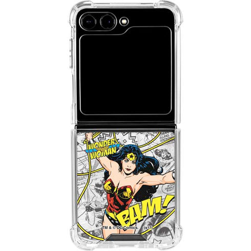 DC Comics Wonder Woman Classic Action Pose Galaxy Z Flip6 Clear Case