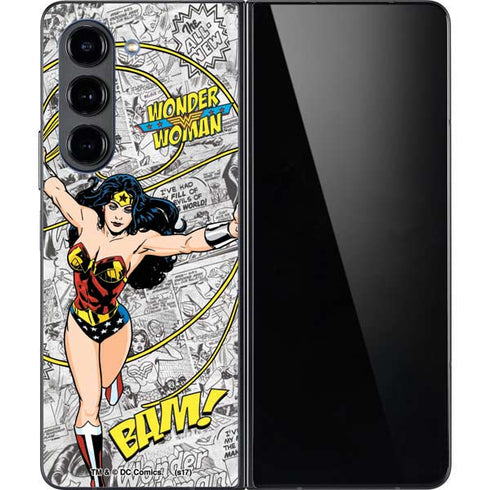 DC Comics Wonder Woman Classic Action Pose Galaxy Z Fold5 5G Skin
