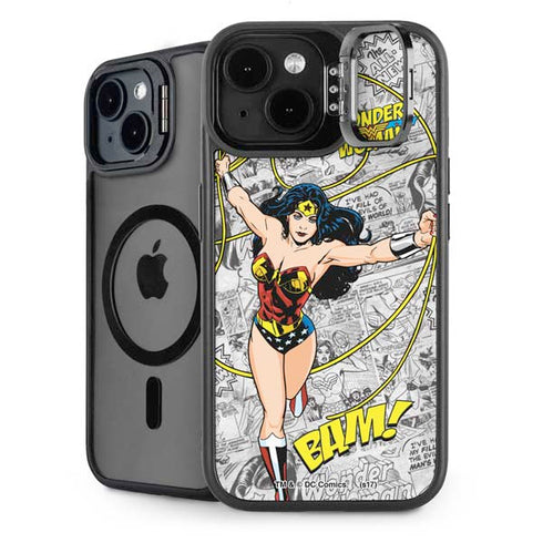 DC Comics Wonder Woman Classic Action Pose iPhone 14 Plus Kickstand Case