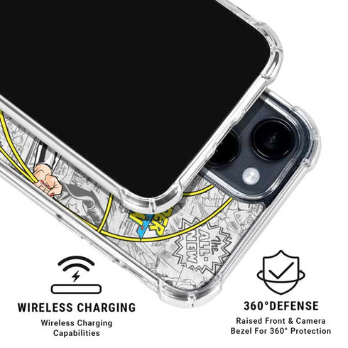 DC Comics Wonder Woman Classic Action Pose iPhone 15 Clear Case