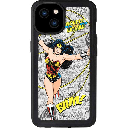 DC Comics Wonder Woman Classic Action Pose iPhone 15 Plus Waterproof Case