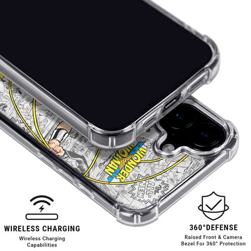 DC Comics Wonder Woman Classic Action Pose iPhone 16 Plus Clear Case