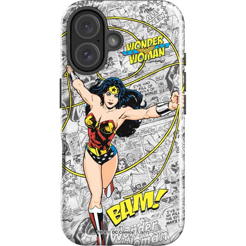DC Comics Wonder Woman Classic Action Pose iPhone 16 Plus Impact Case