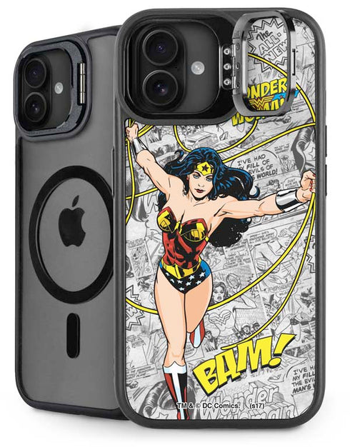 DC Comics Wonder Woman Classic Action Pose iPhone 16 Plus Kickstand Case