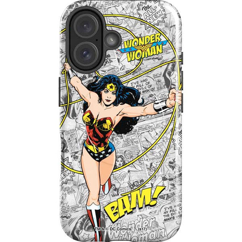 DC Comics Wonder Woman Classic Action Pose iPhone 16 Plus Magsafe Impact Case