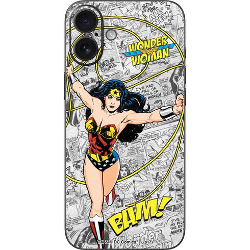 DC Comics Wonder Woman Classic Action Pose iPhone 16 Plus Skin
