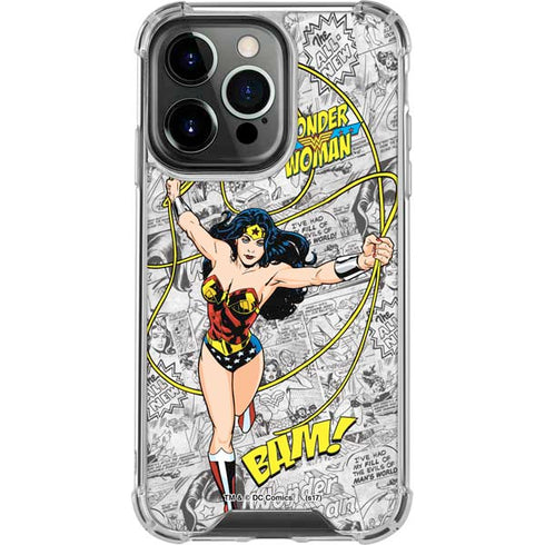 DC Comics Wonder Woman Classic Action Pose iPhone 16 Pro Clear Case