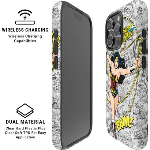 DC Comics Wonder Woman Classic Action Pose iPhone 16 Pro Magsafe Impact Case