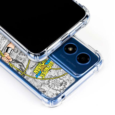 DC Comics Wonder Woman Classic Action Pose Moto G 5G (2024) Clear Case