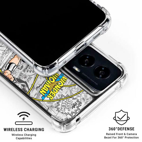 DC Comics Wonder Woman Classic Action Pose Moto G Power 5G (2024) Clear Case