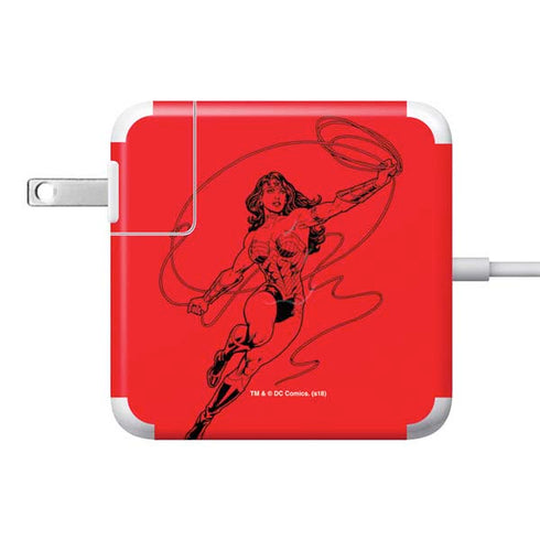 DC Comics Wonder Woman Comic Pop 85W Power Adapter (15 and 17 inch MacBook Pro Charger) Skin