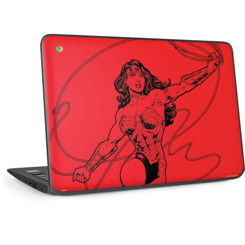 DC Comics Wonder Woman Comic Pop HP Chromebook Skin