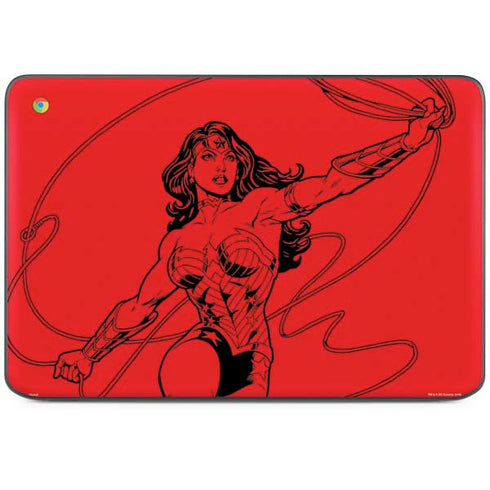 DC Comics Wonder Woman Comic Pop HP Chromebook Skin