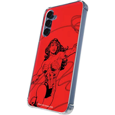 DC Comics Wonder Woman Comic Pop Galaxy A35 5G Clear Case