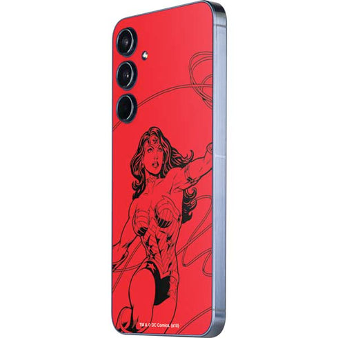DC Comics Wonder Woman Comic Pop Galaxy A55 5G Skin