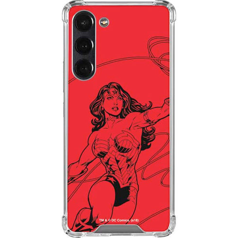 DC Comics Wonder Woman Comic Pop Galaxy S24 FE Clear Case