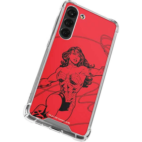 DC Comics Wonder Woman Comic Pop Galaxy S24 FE Clear Case