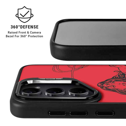 DC Comics Wonder Woman Comic Pop Galaxy S25 Kickstand Case