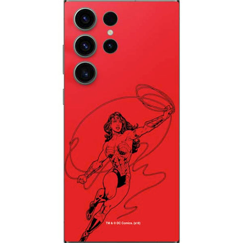 DC Comics Wonder Woman Comic Pop Galaxy S25 Ultra Skin
