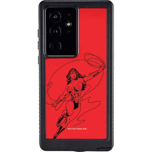 DC Comics Wonder Woman Comic Pop Galaxy S24 Ultra Waterproof Case
