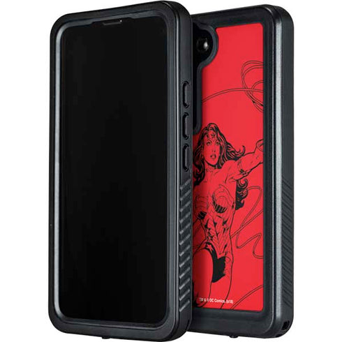 DC Comics Wonder Woman Comic Pop Galaxy S24 Waterproof Case