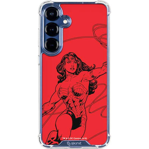 DC Comics Wonder Woman Comic Pop Galaxy S25 Clear Case