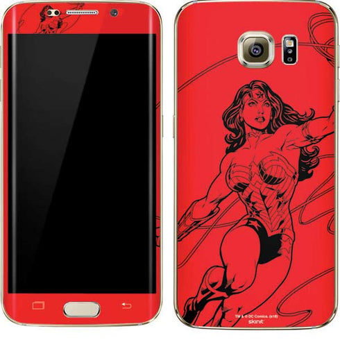 DC Comics Wonder Woman Comic Pop Galaxy S7 Edge Skin