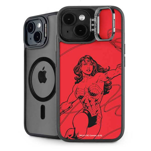 DC Comics Wonder Woman Comic Pop iPhone 15 Kickstand Case