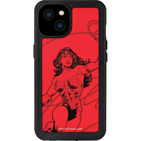 DC Comics Wonder Woman Comic Pop iPhone 15 Plus Waterproof Case