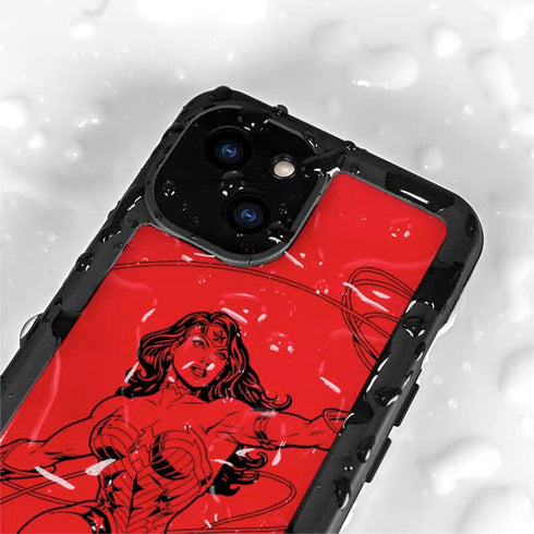 DC Comics Wonder Woman Comic Pop iPhone 15 Plus Waterproof Case