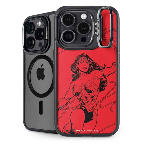 DC Comics Wonder Woman Comic Pop iPhone 15 Pro Kickstand Case