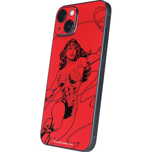 DC Comics Wonder Woman Comic Pop iPhone 15 Skin
