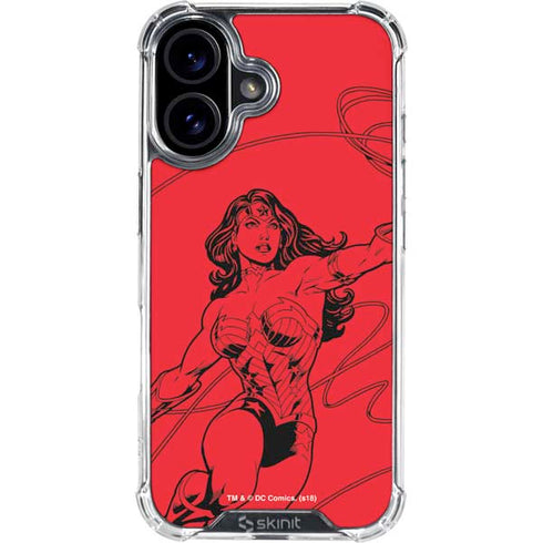DC Comics Wonder Woman Comic Pop iPhone 16 Clear Case