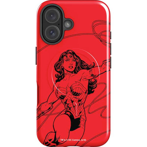 DC Comics Wonder Woman Comic Pop iPhone 16 Magsafe Impact Case