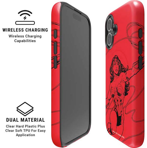 DC Comics Wonder Woman Comic Pop iPhone 16 Magsafe Impact Case