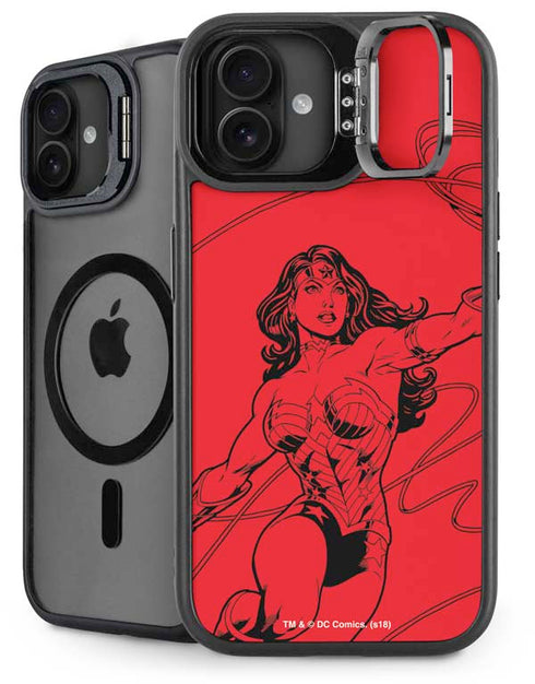 DC Comics Wonder Woman Comic Pop iPhone 16 Plus Kickstand Case