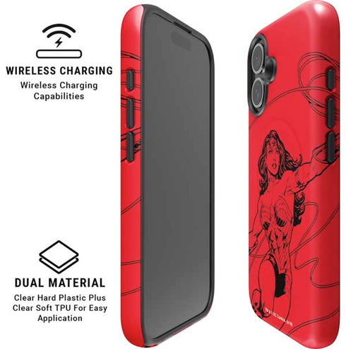 DC Comics Wonder Woman Comic Pop iPhone 16 Plus Magsafe Impact Case